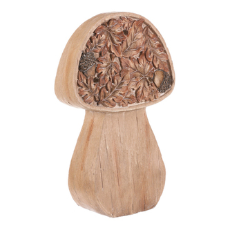 Houba - dekorace s osvětlením, magnesium, imitace dřeva