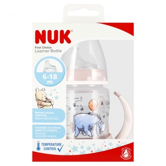 NUK Butelka 150 ml 6m  z uchwytem First Choice Osiołek różowa 10743945 NUK Butelka 150 ml 6m  z uchwytem First Choice Osiołek różowa 10743945