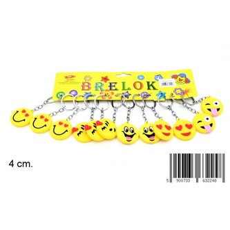 Brelok gumowy 4 cm Buźka op.12 szt. MIDEX 0073I MID