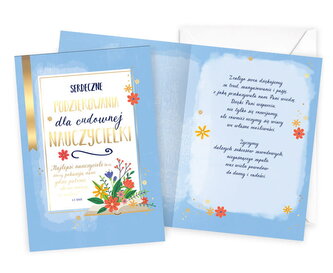 Karnet Nauczycielka, kwiaty prestige P-041 (25x35,3cm)