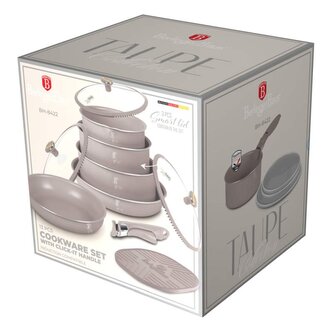 BERLINGERHAUS Sada nádobí s titanovým povrchem 13 kusů Taupe Nordic Collection BH-8422