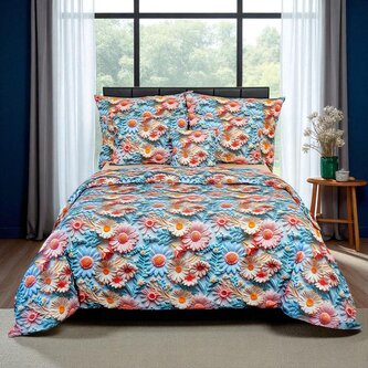 Prodloužené 5D povlečení 140x220, 70x90cm Sedmikráska