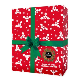 LEROS Dárková sada (3 ks) - Kouzelné Vánoce - čaj, sirup a koření