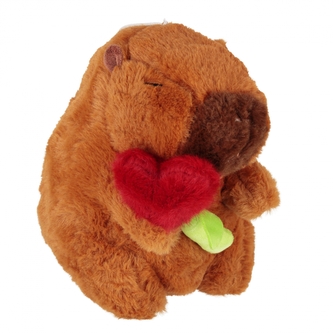 Pluszak Kapibara z kwiatem serce 21CM 332980 BMG