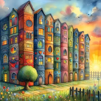 YAZZ Puzzle Booktown 1023 dílků