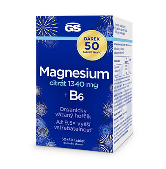 GreenSwan GS Magnesium citrát 1340 mg + B6 50 + 50 tablet ZDARMA