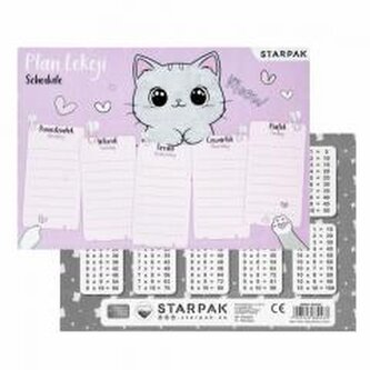 Plan lekcji z tabliczką mnożenia Kitty (25szt) Plan lekcji z tabliczką mnożenia Kitty (25szt)