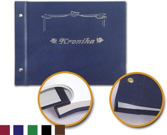 Kronika A4/100k pionowa oprawa twarda granatowa FOL BARBARA KRO27