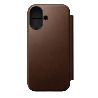 Nomad Modern Leather Folio MagSafe kožené pouzdro iPhone 17 Brown