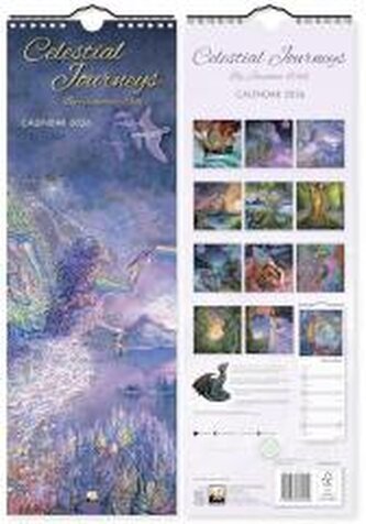 Josephine Wall, Celestial Journeys - Slimline-Kalender 2026 - Original Flame Tree Publishing-Kalender Slimeline [Kalender]