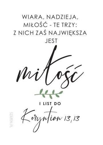 Magnes na lodówkę - Wiara nadzieja miłość