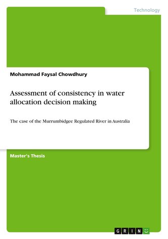 Assessment of consistency in water allocation decision making Assessment of consistency in water allocation decision making