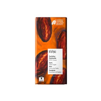 Čokoláda hořká s datlemi 60 % 80 g BIO   VIVANI