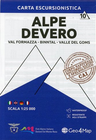 Wanderkarte Alpe Devero / Val Formazza-Binntal-Valle del Goms 1:25.000