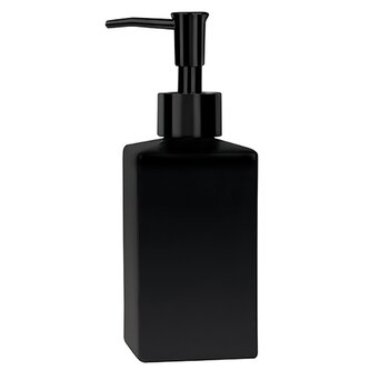 Spirella dávkovač mýdla QUADRO-MATT, matně černý, keramika, 300 ml