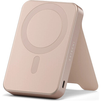 Satechi Qi2 5K magnetická powerbanka se stojánkem růžová