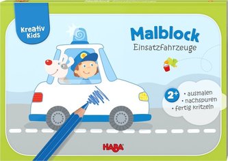 Kreativ Kids - Malblock Einsatzfahrzeuge