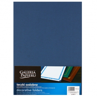 Teczka ozdobna papierowa A4 granat złota ramka FOL OP10SZT GALERIA PAPIERU 220411