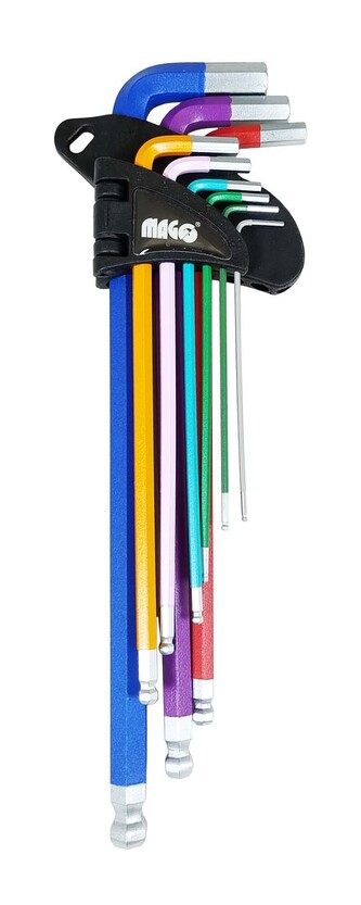 Sada imbus klíčů s kuličkou (prodloužené) 1,5 - 10 mm - 9 ks