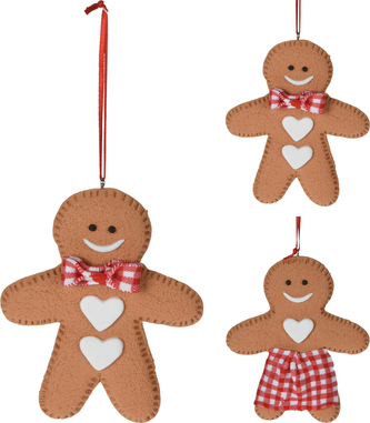 Zawieszka PIERNIKOWY LUDZIK 11CM 2ASS