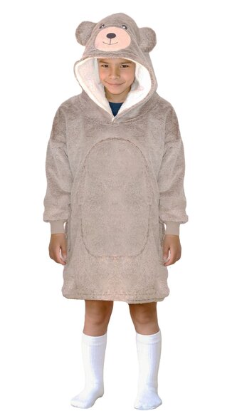 Cozy Noxxiez CH328 Medvěd - hřejivá televizní mikinová deka s kapucí pro děti 7 - 12 let Cozy Noxxiez CH328 Medvěd - hřejivá televizní mikinová deka s kapucí pro děti 7 - 12 let