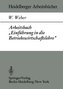 Arbeitsbuch \"Einführung in die Betriebswirtschaftslehre\"
