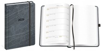 Kalendarz książkowy A5 2026 Mat + UV Stone Kalendarz książkowy A5 2026 Mat + UV Stone