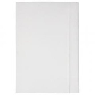 Teczka z gumką A4 papierowa biała