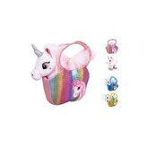 Jednorožec plyšový 22cm s kabelkou 20x15cm 3barvy 0m+