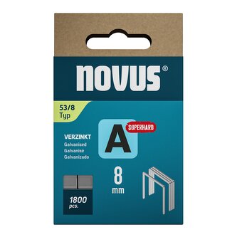 Novus tenké, drátové sponky typ A, 53 F/8 mm, Super Hard, 1800 ks