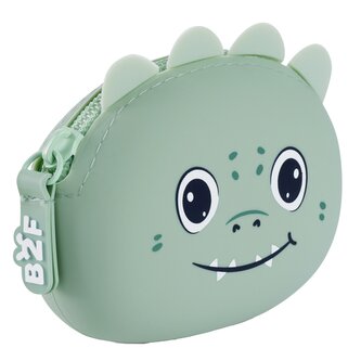 Miquelrius B2F - peněženka se zipem Puppies to go, dinosaurus, mentolová