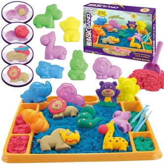 WOOPIE 54771 Stolik z piaskiem kinetycznym ZOO 1,2kg