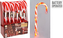 Laska cukrowa LED 45 cm czerwono-biała