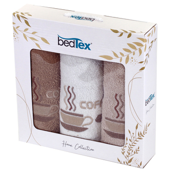 Dárková sada froté ručníčků 3 ks Ranní káva Dárková sada froté ručníčků 3 ks Ranní káva