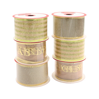 Ozdobná stuha, šířka 50 mm (směs vánočních motivů)