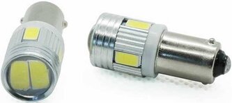 Žárovka LED-Ba9S 12V/3W bílá, 6xSMD5630 s čočkou