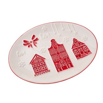 Keramický oválný servírovací talíř 19x26 cm, 4/32