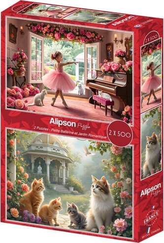 ALIPSON Puzzle Malá balerína a Romantická zahrada 2x500 dílků