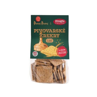 Krekry slané s mlátem z Plzeňského Prazdroje 100 g ZEMANKA Krekry slané s mlátem z Plzeňského Prazdroje 100 g ZEMANKA