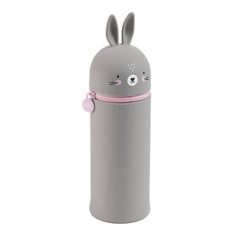 Miquelrius B2F - penál se zipem Little Pets, králík, šedý