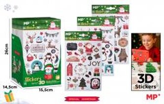 Naklejki świąteczne Boże Narodzenie 3D MIX Naklejki świąteczne Boże Narodzenie 3D MIX