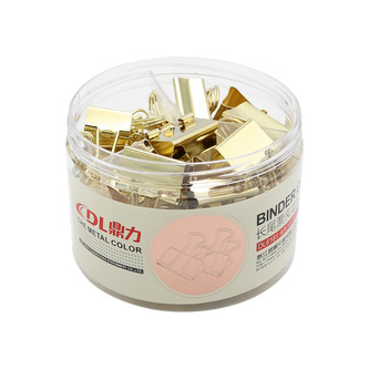 Sada kancelářských sponek 42 ks /3 velikosti - zlatá