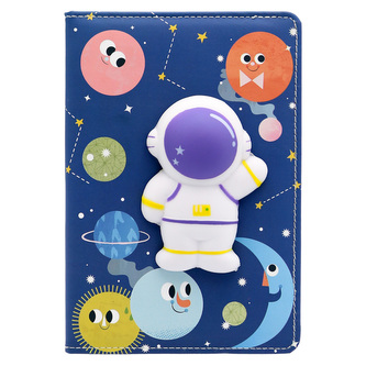 Dětský zápisník A5, 80 listů, měkké PU desky - Space