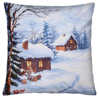 Vánoční polštář VÁNOČNÍ VESNIČKA V. 40x40 cm Mybesthome