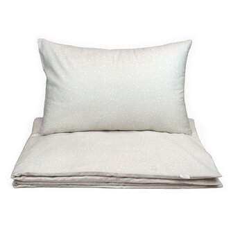 Detské obliečky SOFTELLO 90x130cm - ecru bodka