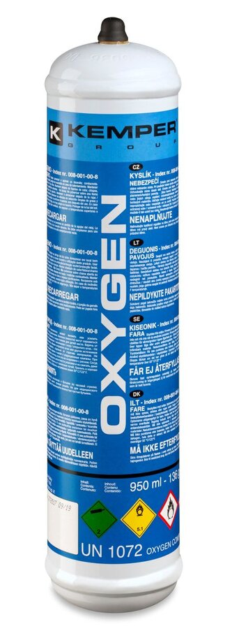 KEMPER - OXYGEN láhev kyslíku 950 ml (110 bar)