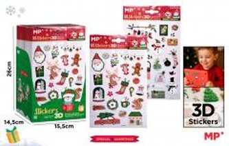 Naklejki świąteczne Boże Narodzenie 3D MIX Naklejki świąteczne Boże Narodzenie 3D MIX
