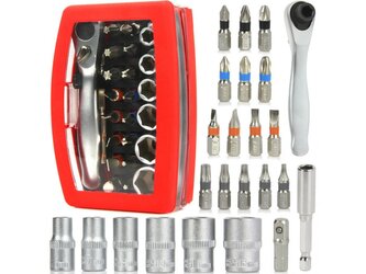 Sada bitů, nástrčných hlavic, s ráčnou 24ks MAR-POL