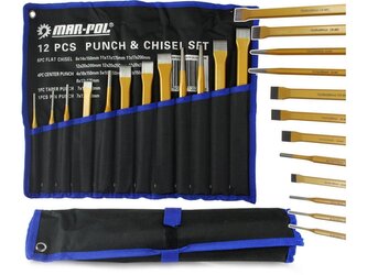 Sada průbojníků a sekáčů 12ks MAR-POL