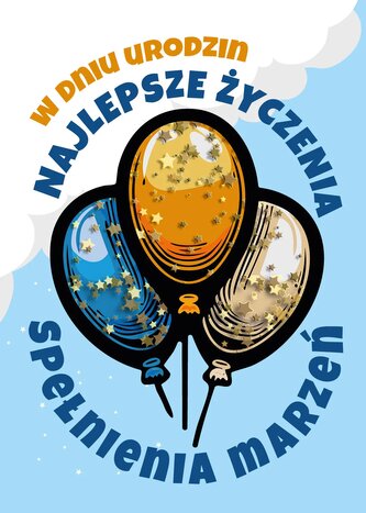 Karnet KF Urodziny balony KF-003